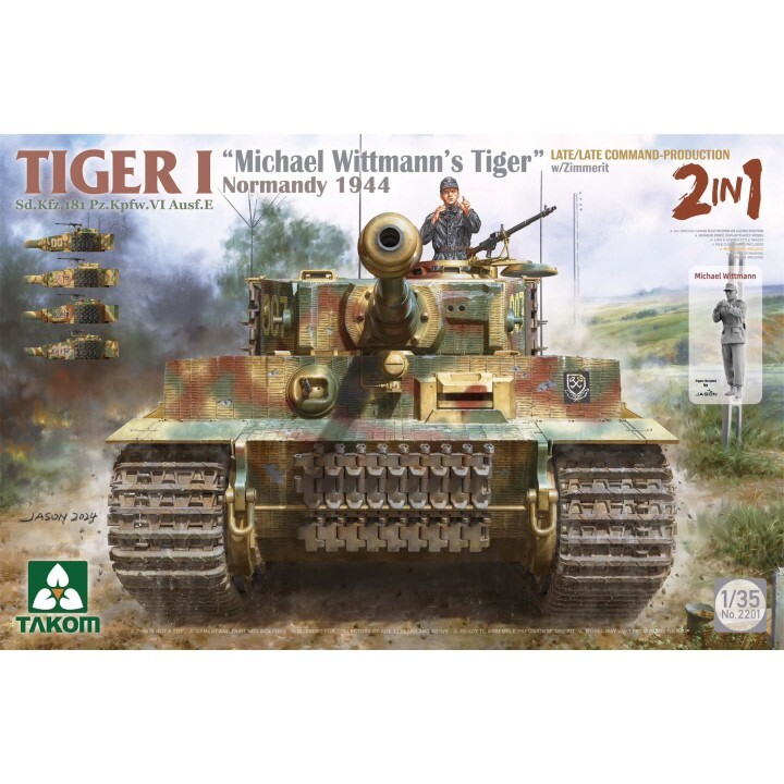 Takom #2201 1/35 TIGER I Sd.Kfz.181 Pz.Kpfw.VI Ausf.E Michael Wittmann’s Tiger