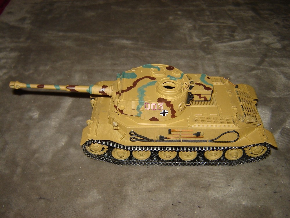 Built 003 Long Barrel German Tank 7-3/4 inches long Well Built & Painted Ex Cond