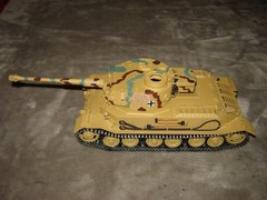 Built 003 Long Barrel German Tank 7-3/4 inches long Well Built & Painted Ex Cond