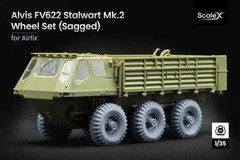 Alvis FV622 Stalwart Mk.2 Sagged Wheel set for Airfix kit 1/35 ScaleX WM 35026S