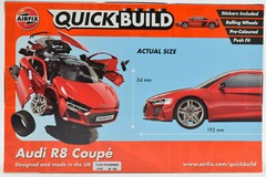 Airfix QUICK BUILD Red Audi R8 Coupe Snap Together Plastic Model Kit J6049