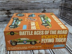 Vintage Aurora Ford GT Flying Tiger Plastic Model Race Car Kit 1:25