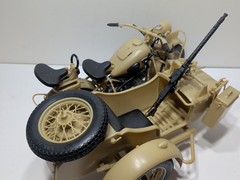 ✨VINTAGE✨ BMW R75 Army Motorcycle with Sidecar 1:16 Scale Model RARE