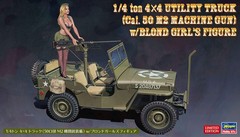 Hasegawa 1/24 1/4 ton 4 × 4 Truck (Equipped with 50 caliber M2 machine gun) W/Bl