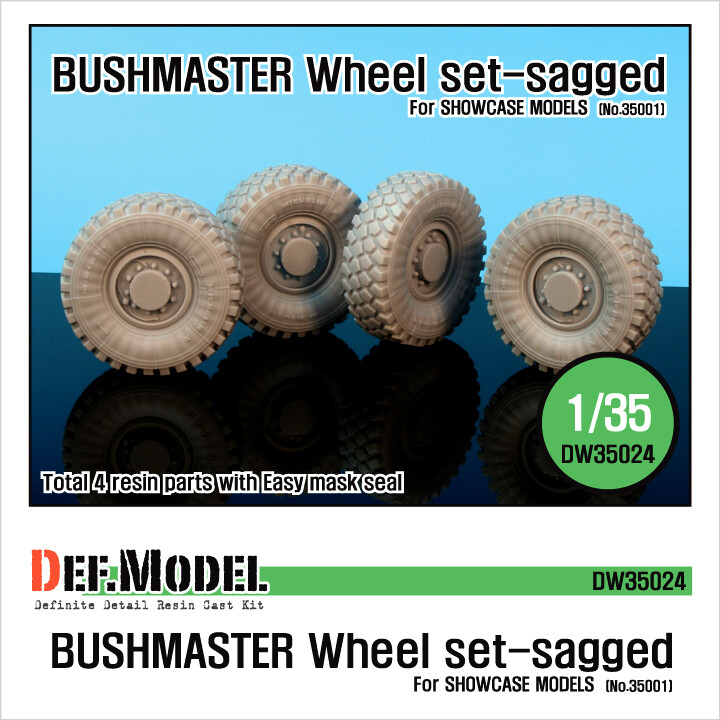 DEF Model 1/35 Australia IMV Bushmaster Sagged Wheels for Showcase Models 35001