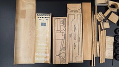 VINTAGE WOOD KIT TING-TRUCKS 28 FOOT MOBILGAS TANKER INTERNATIONAL TRACTOR M4