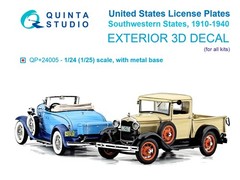 Quinta Studio 1/24 1/25 Metal License Plates NM TX AZ OK Southwest USA 1920s-30s