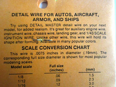 Detail Master model car part #DM 1104 – 0075 Diameter detail wire-5 feet-YELLOW