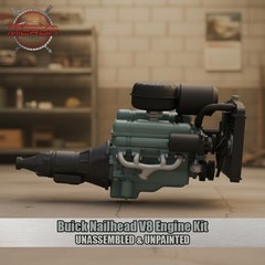 1/24 1/25 Buick 322 Nailhead V8 Engine Model Kit for Hot Rod Custom Swap
