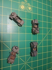 1/72 1/87 ? Army Tank Trucks Built Model WW II German 4 Cars World War Gray
