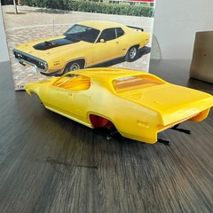 Revell ’71 Plymouth GTX Model Kit PARTIALLY BUILT & PAINTED
