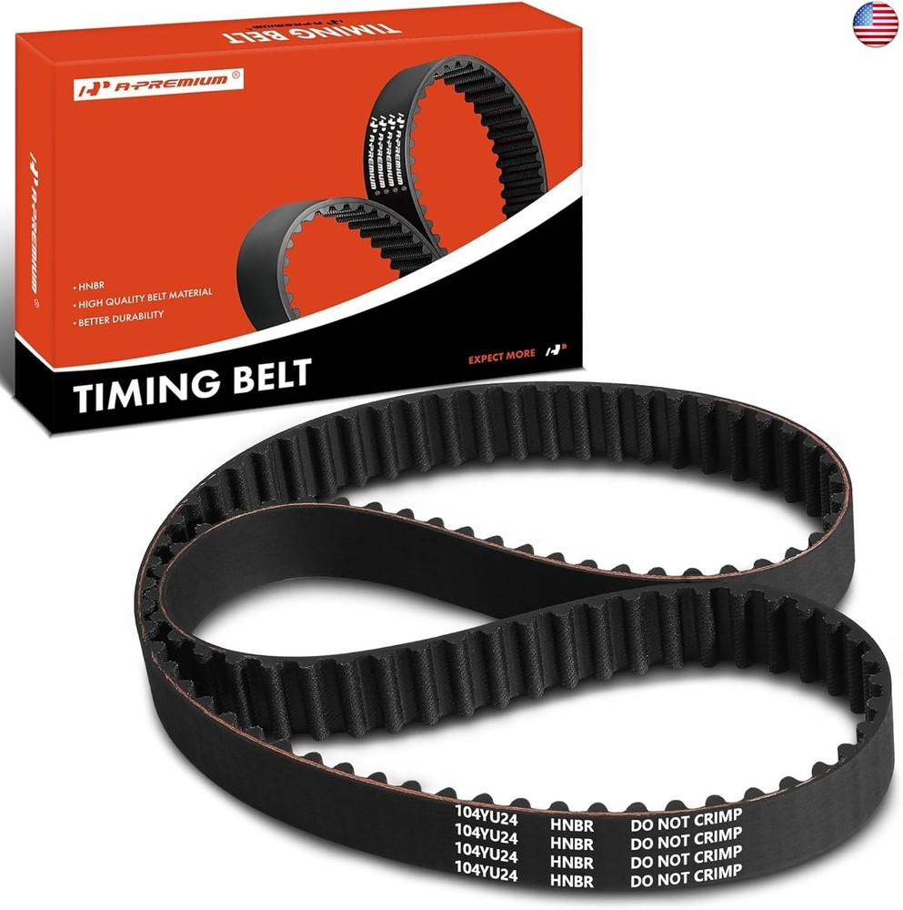 A-Premium Engine Timing Belt Compatible with Honda Civic 1992-2000 1.6L, Civic