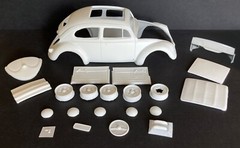 1957 VW CHOPPED OVAL WINDOW RESIN CONVERSION KIT for 1/24 TAMIYA 1966 VW KITS