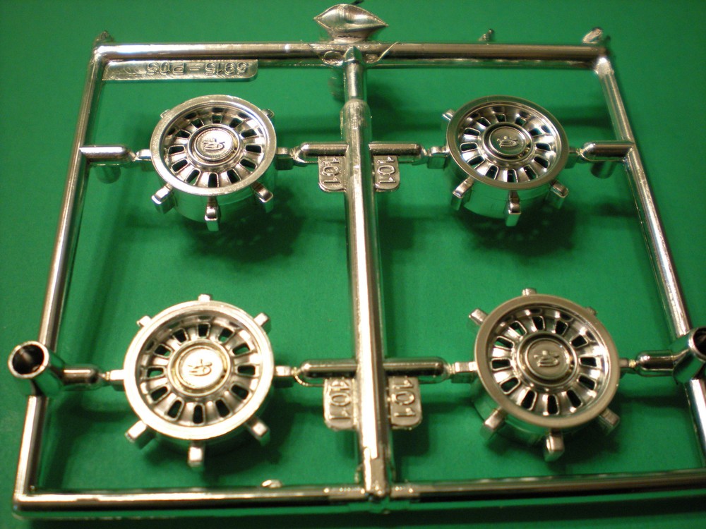 68 1968 Ford Mustang GT Cobra 1/25 Chrome Factory Stock Steel Rims Wheel Model