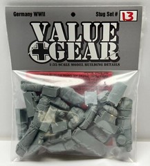 1/35 German WWII “Tank Bits 4” Stug Set #13 (26 Pieces) – Value Gear Resin
