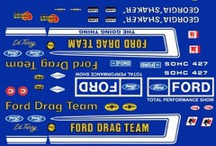 Official FORD Drag Team Mustang 1/24th – 1/25th Scale Decals Georgia Shaker