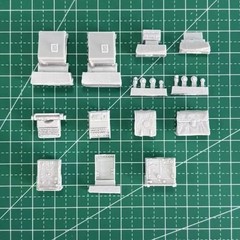 1/35 Scale Die-Cast Resin Model Assembled Kit German Radio Set Scene Model Un…