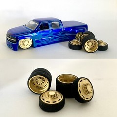 1:25 3d Printed 30” ADF Style Dually Setup Wheels. Comes In Chrome