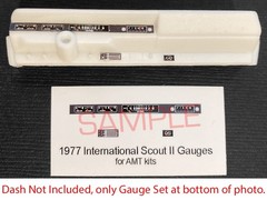 1977 INTERNATIONAL SCOUT II GAUGE FACES for 1/25 scale MPC kits—PLEASE READ