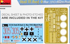MINIART 35336 1/35 Scale StuG III Ausf. G March 1943 Alkett Prod Model Kit