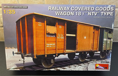 MINIART, Railway Covered Goods Wagon 18t `NTV` Type, #35288, 1:35, !!Sealed!!
