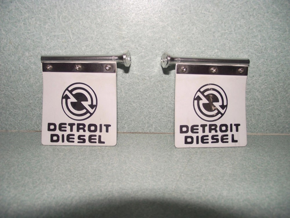 “DETROIT DIESEL” TAMIYA 1/14 SCALE MUD FLAP VINYL DIE CUT DECALS 1:14