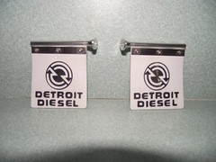 “DETROIT DIESEL” TAMIYA 1/14 SCALE MUD FLAP VINYL DIE CUT DECALS 1:14