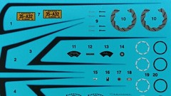 REVELL 1/25 ’56 1956 Chevy Del Ray Waterslide Decal Sheet Disc Brakes Emblems