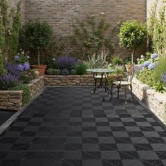 Transition Edge Kit, 11-Piece, Durable Straight Garage Floor Edging, Black