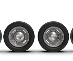 1:32 Copo Camaro Wheels Chrome cap Street tires all four the same 20mm tall