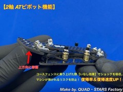 [Mini 4WD/Custom parts] For MS chassis 2-axis AT pivot bumper + roller stay /