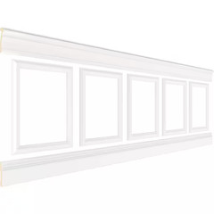 94 1/2 In. Adjustable 32 In. to 36 In. Ashford Square Panel Traditional Wainscot
