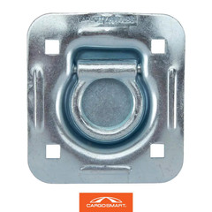 Heavy-Duty Bolt on Recessed Mount D-Ring with Back Plate 3/8 In. Dia, 4 -1/2 In.