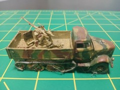 African Corps 1/72 1/87 ? Army Tank Trucks Built Model WW II German Tan Dio Trac