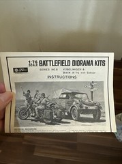 Vintage Fujimi 1/76 Kubelwagen -R/75 Sidecar Plastic Model- New In Box-