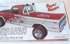 Original AMT 2707 Firestone Super Stones Macho Machine 1978 Ford 4×4 Pickup 1/25