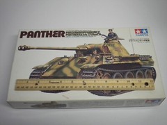 Tamiya WWII Military German Panther Tank Model Kit No. 65 Scale 1/35 Incomplete