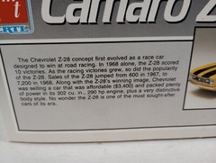 1968 Chevrolet Camaro Z-28 AMT 1:25 Model Kit 6559 Sealed Parts Bags
