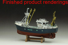 3D Printed 1/200/350 Netherlands Fishing boat Unpainted