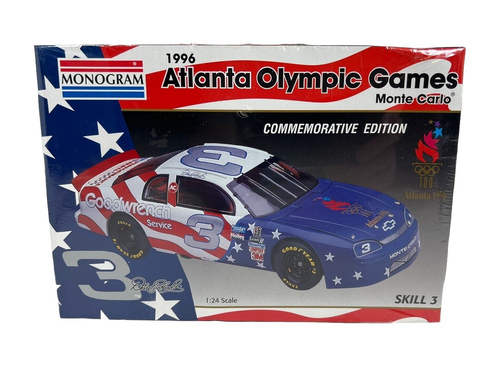 Dale Earnhardt 1996 Atlanta Olympic Games Monte Carlo Model Kit Monogram. NEW