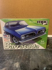 mpc 1969 plymouth barracuda car model kit 1:25 unassembled not painted MPC994/12
