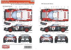 Studio27 1/12 Lancia Stratos Pirelli MonteCarlo SanRemo ’78 Decal Italeri 16382
