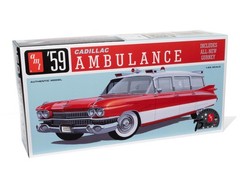 AMT 1959 Cadillac 1:25 scale, White, Clear, Transparent Red, Chrome-plated