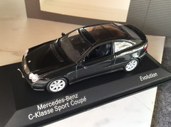 1/43 MINICHAMPS Mercedes Benz , C class coupe, sport,met. Black, mint+++!