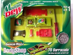 ERTL Body Shop Mountain Dew Model Kit 70 1970 Plymouth Barracuda Die Cast 1/64