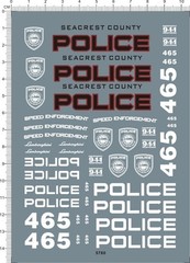 1/18 Scale Need For Speed Police Markings Roundel Model Kit Water Slide Decal
