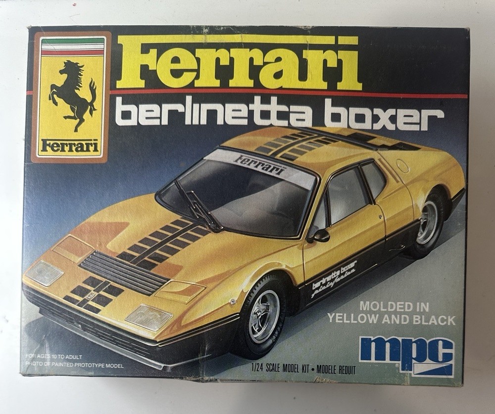 Vintage MPC Ferrari Berlinetta Boxer 1/24 Model Kit Unbuilt 1979