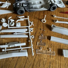 Built Model Car, STARTED AMT Skyline Kit Ford Galaxy Vintage Type Race Car