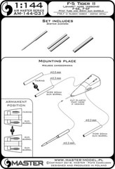 Master AM144031 1/144 F-5E/F Tiger II – Pitot Tube & 20mm Barrels