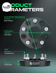 5X4.75 Hub Centric Wheel Spacers 1 Inch Compatible with Buick, Chevy, Oldsmobile
